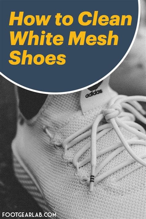 white mesh shoes cleaning